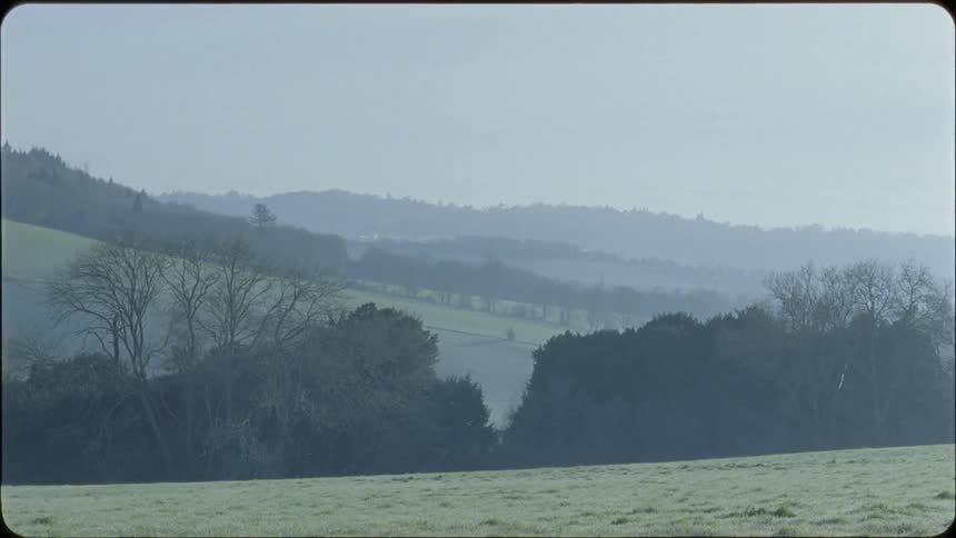 Hills covered in mist
