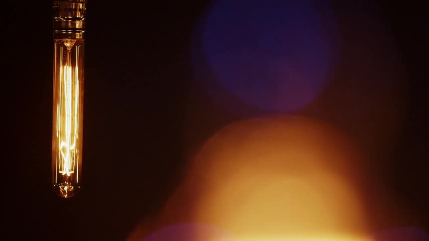 The small bulb flashes in the dark