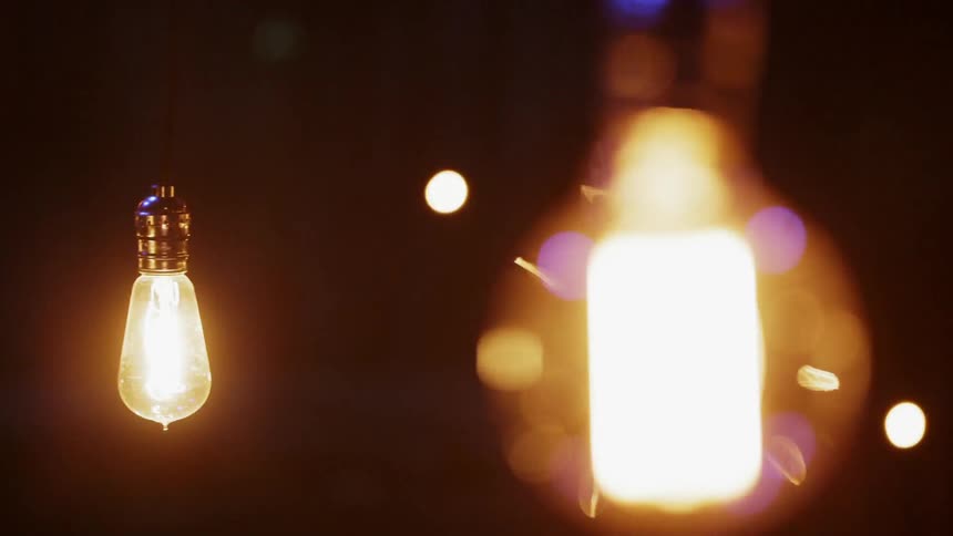 Bulbs flicker while hanging from strings