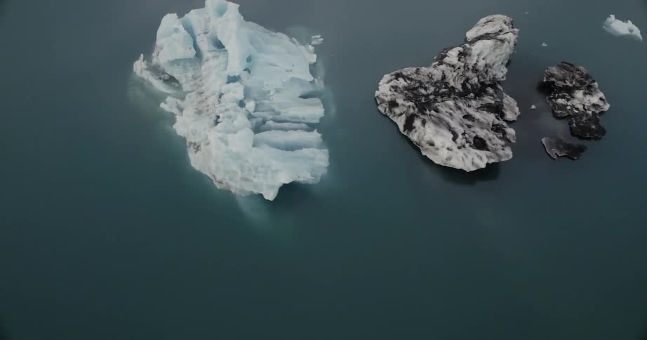 A small iceberg as seen from a passing plane