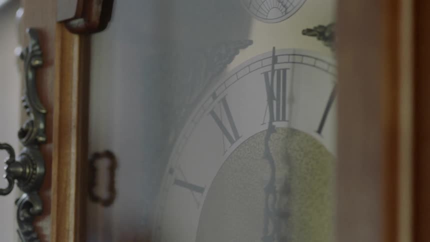 An antique clock with still hands
