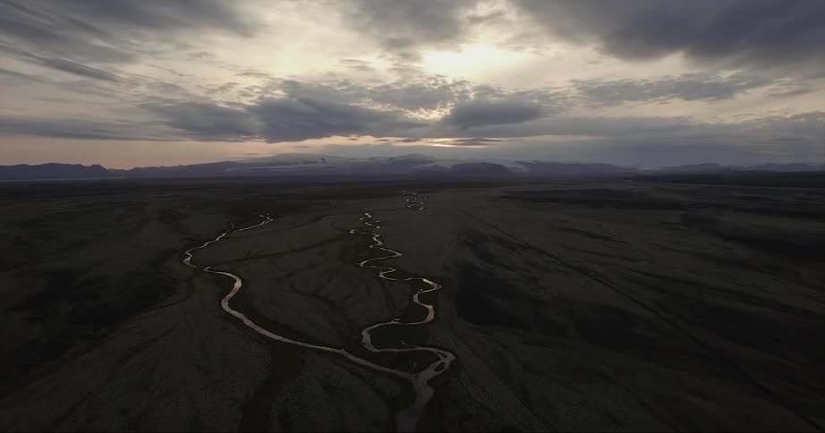 River winding through flatland wilderness