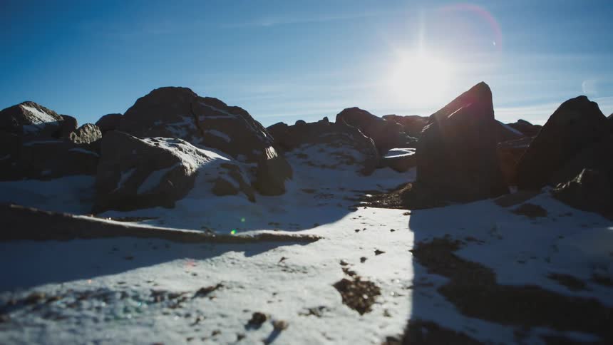 A snow covered mountain