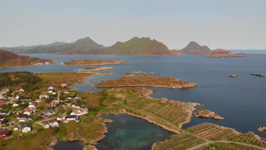 The town sits on the islands near the shore