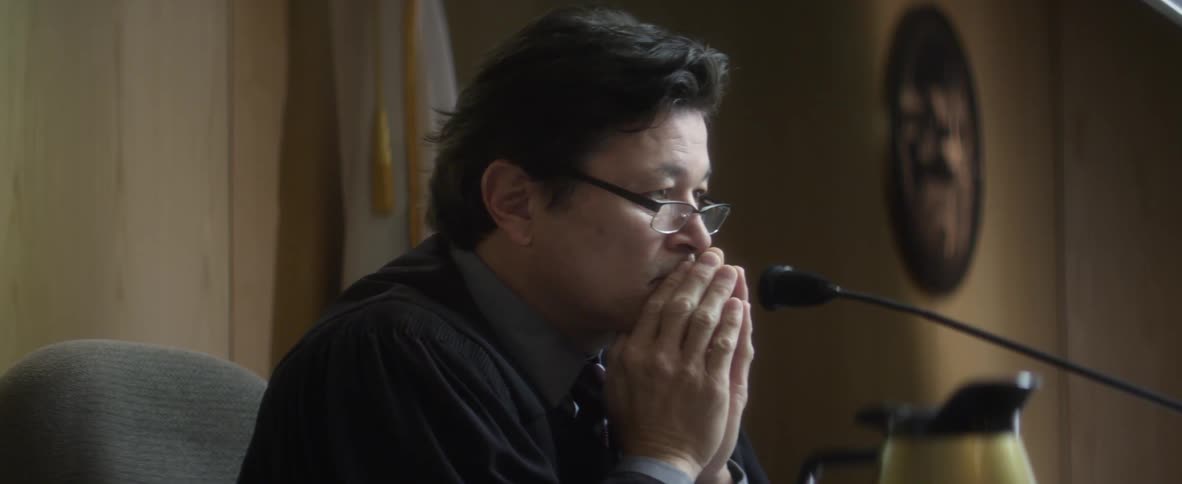 A man is talking in court