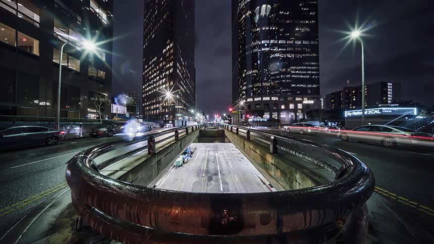 City highway at night