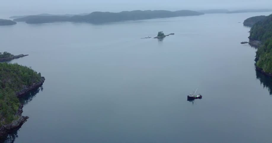Large body of water on a cloudy day
