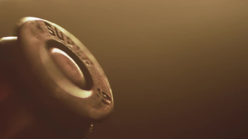 Letters on a metal rivet