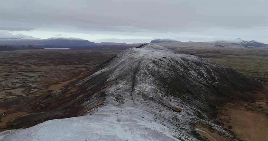 The ice sits on this hill near the field