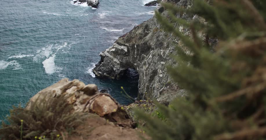 Big Sur cliffs and waves
