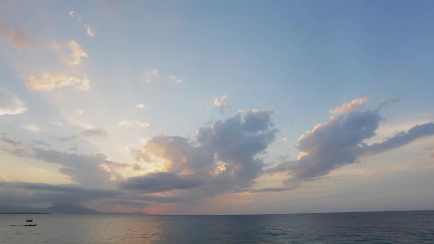 Time lapse video of the sky and water