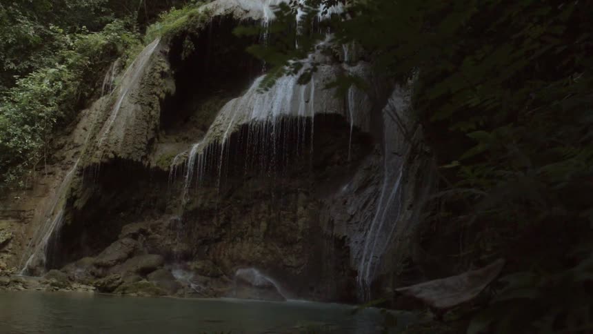 A waterfall in the jungle