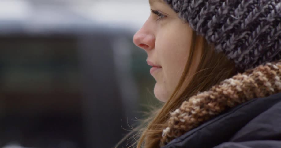 Close up of a woman's face