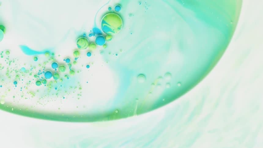 The water has ink bubbles all over