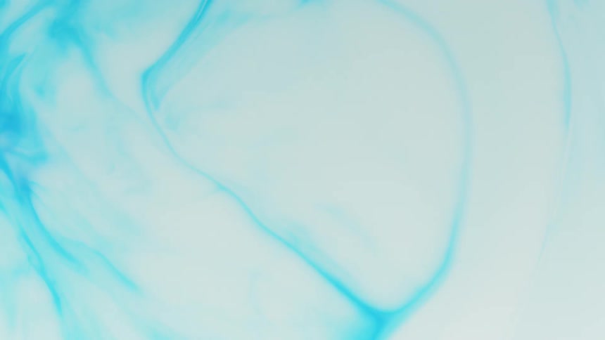 Blue paint flows into white paint