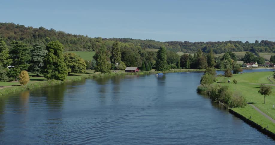 A boat travels on the water