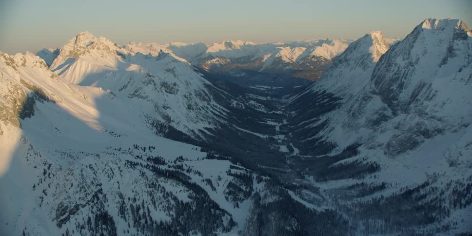 Snow covers the mountain landscape