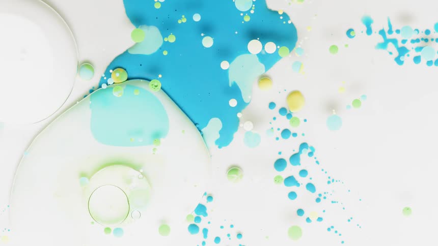 Colorful paint mixes and flows