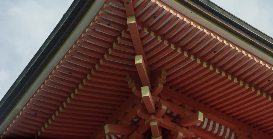 The eaves of an asian style building
