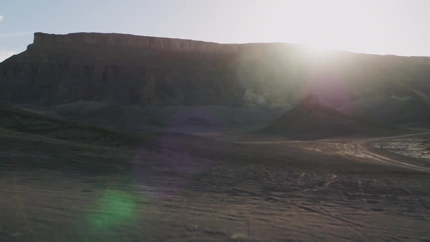 The sun shines on the canyon