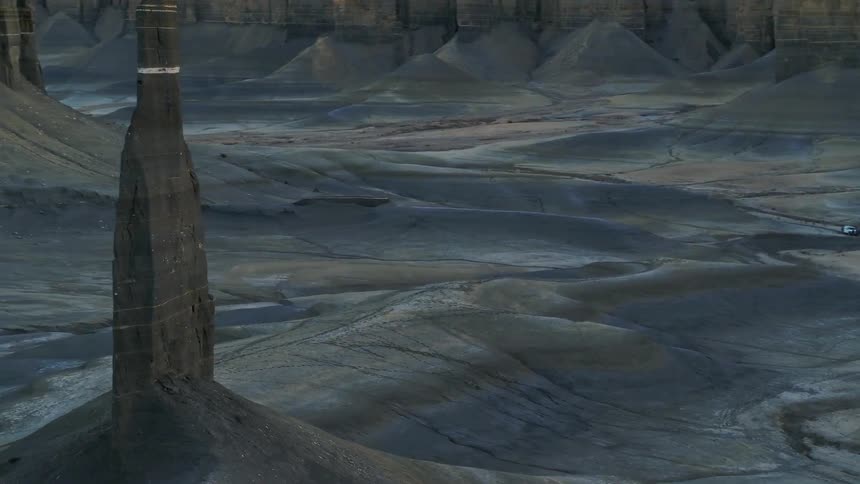 The tall rocks cover this canyon