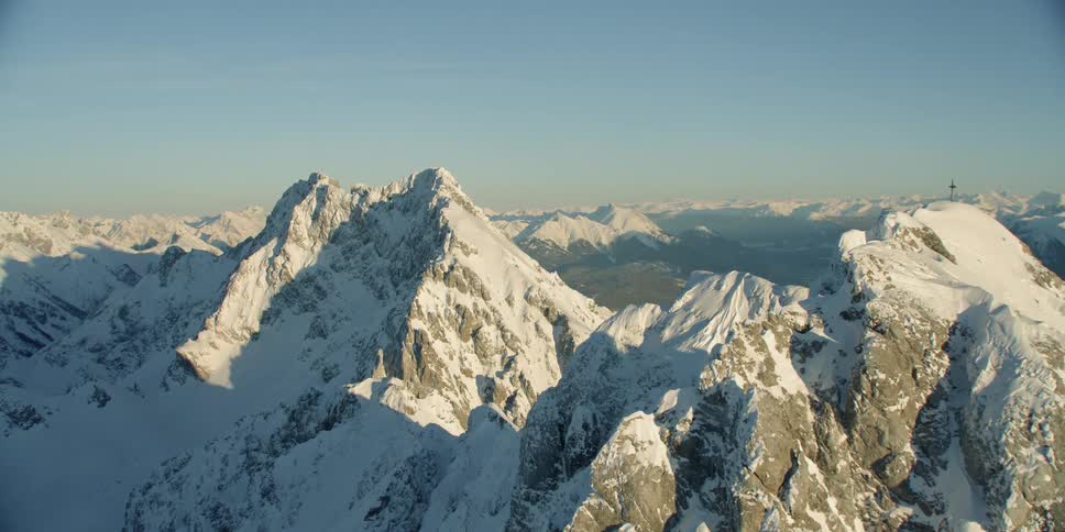 The mountains are covered with snow