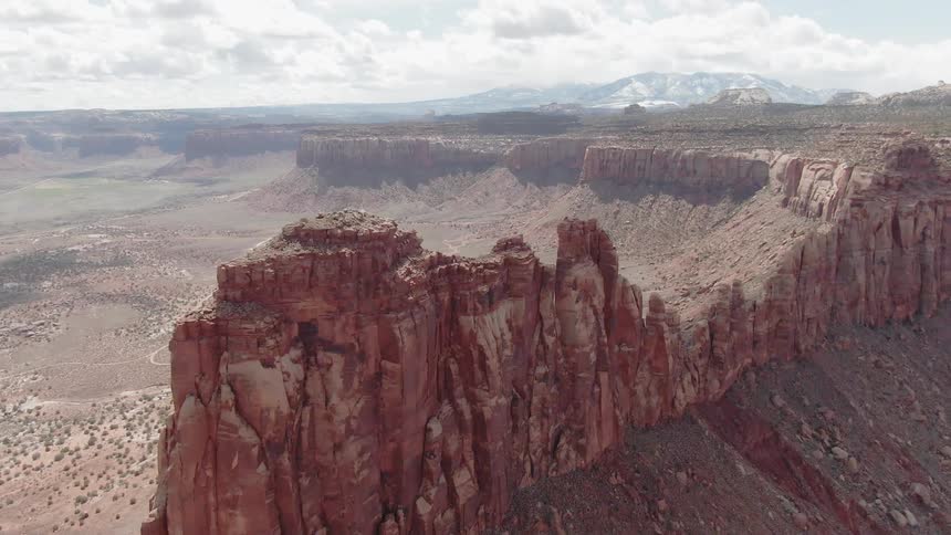 The canyons below have light fog