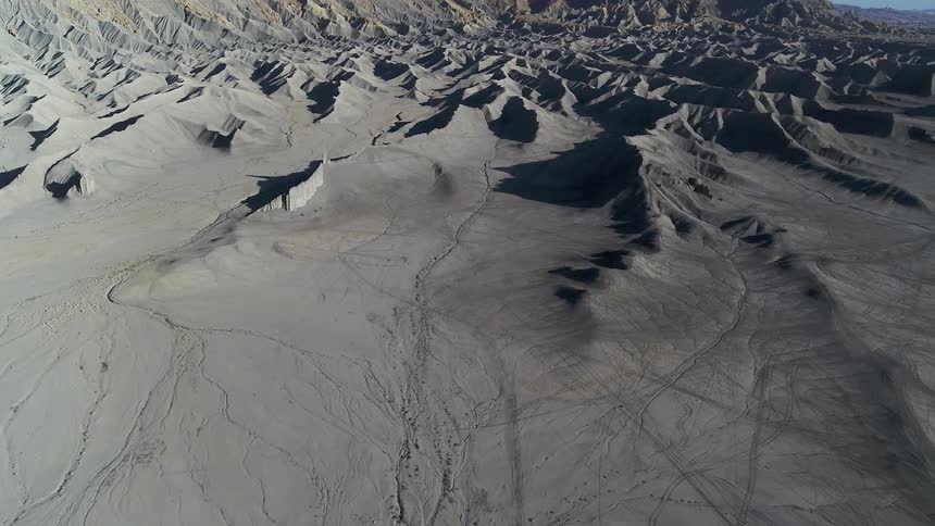 Mountain range covered in dry earth