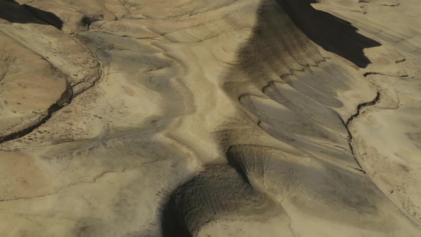 Sun shines over a sandy desert