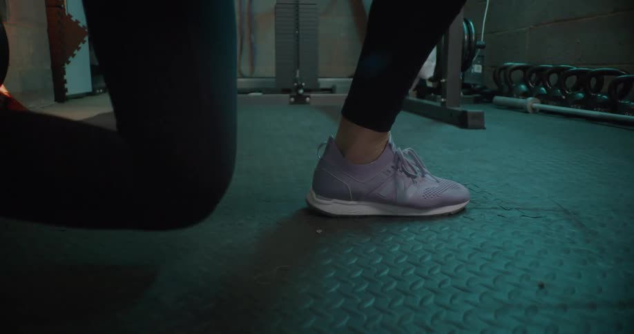 A person is working out in the gym