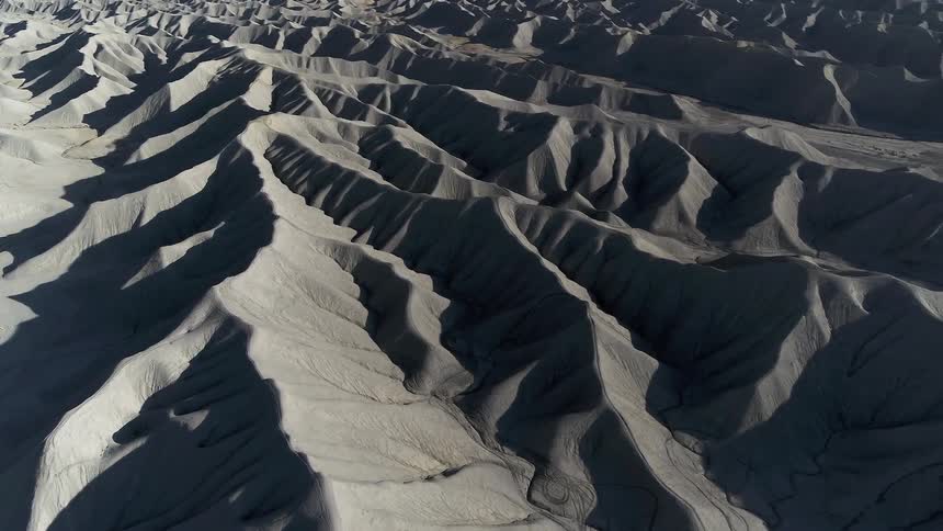 Sandy hilly desert on a clear day