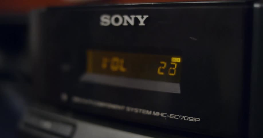 Volume on a sound system is turned up