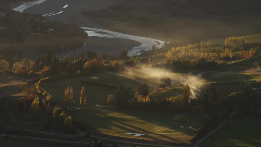 Aerial view of a golf course