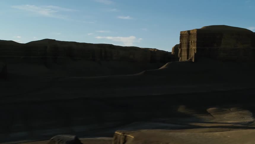 The canyon is covered with shadow
