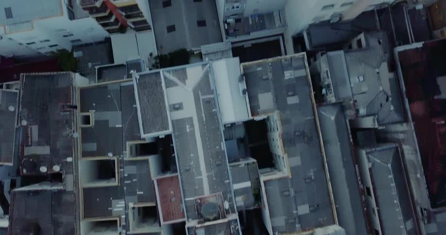 Apartment buildings cover the city landscape