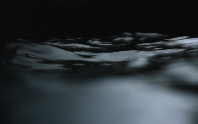 Light shines on the surface of water