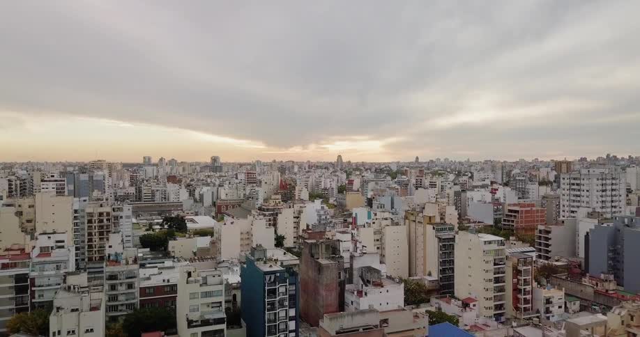 City buildings cover the city landscape