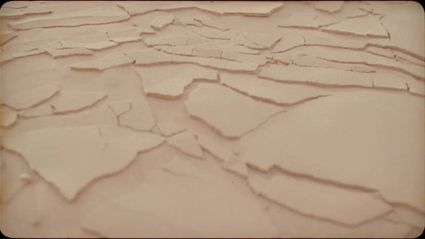 A sand dunes is shifting and cracking in daylight