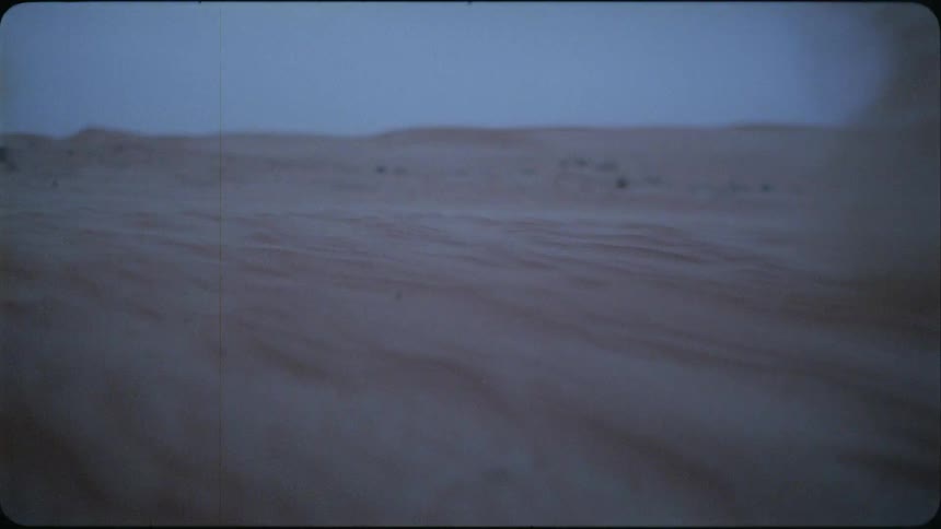 The sand blows and moves all over