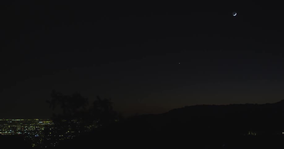 A view of the city at night