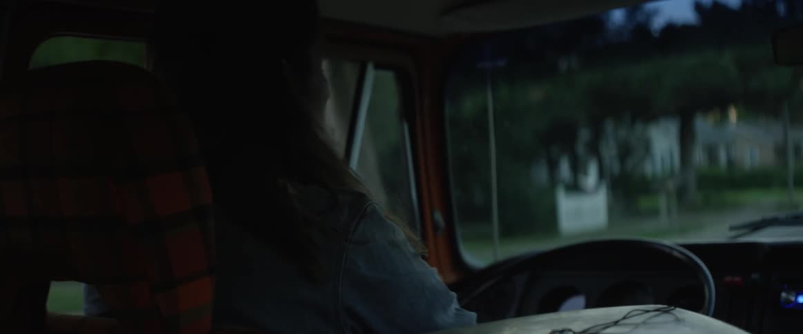 Person drives a vehicle at night