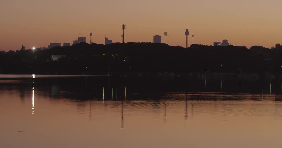Sunset reflecting off of water