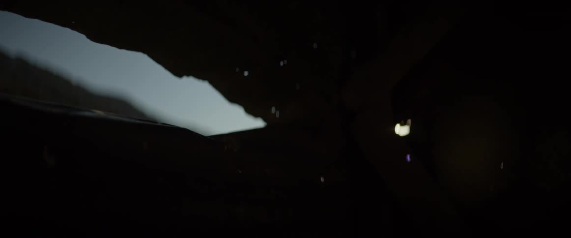 Light shines through a piece of metal