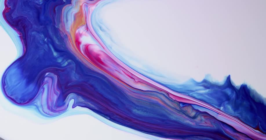 The ink colors are swirling together