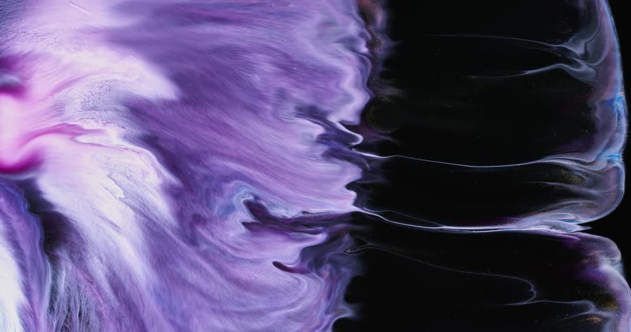 Purple paint flows and swirls