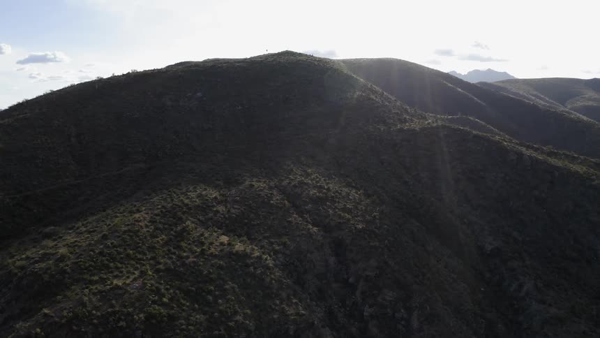 Hills and slopes on a sunny day
