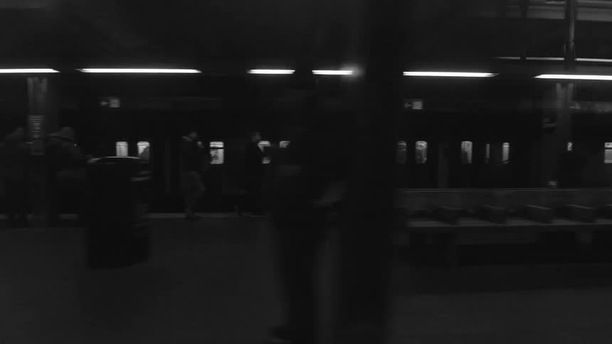 Inside of a subway station