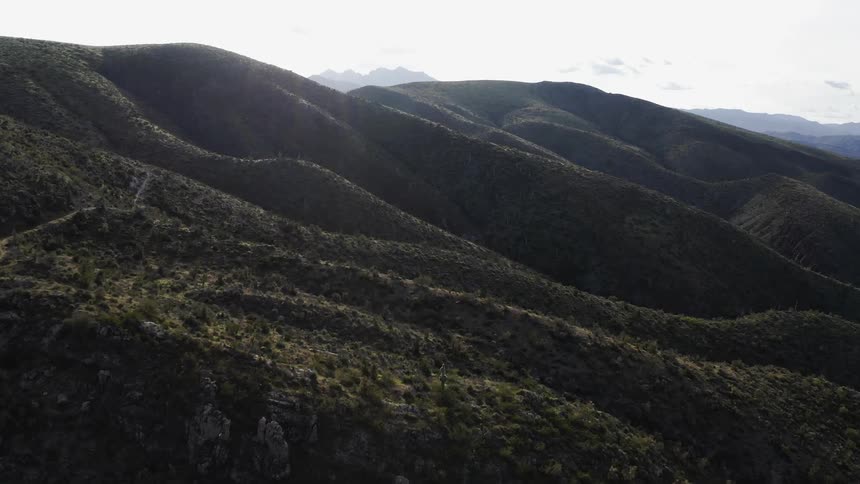The hills are covered with green on a sunny day