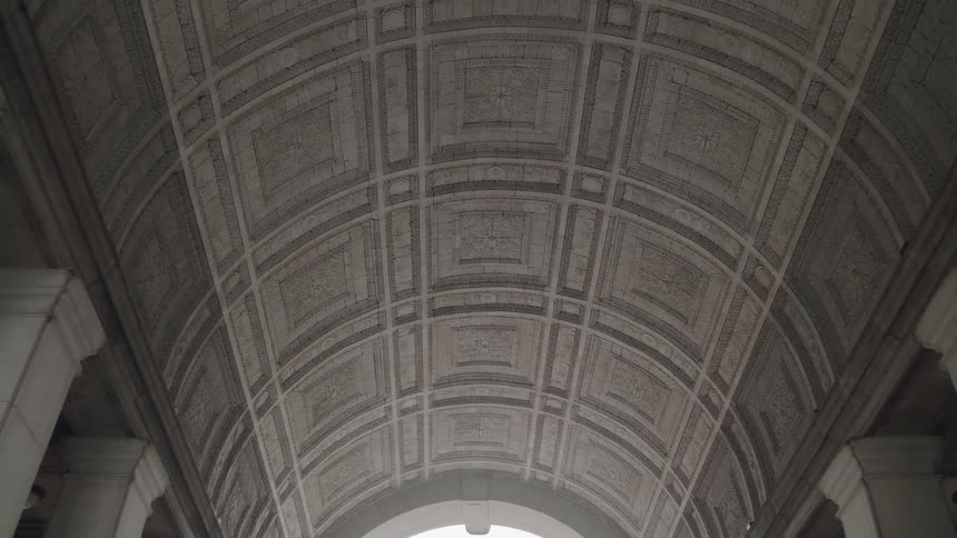 Arched ceiling of a building