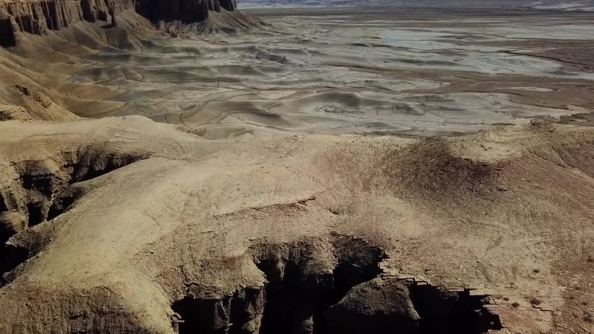 The canyon is barren and full of sand